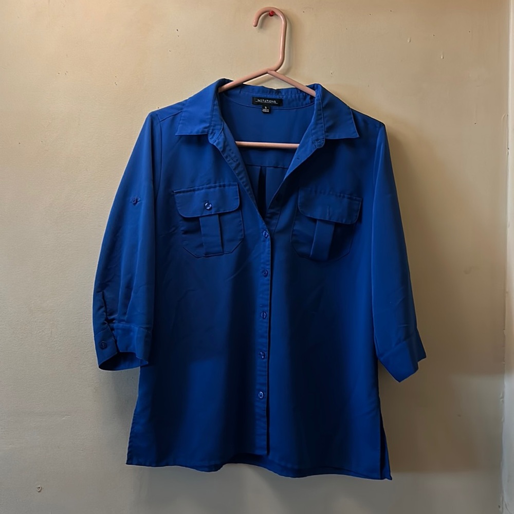 Blue button up